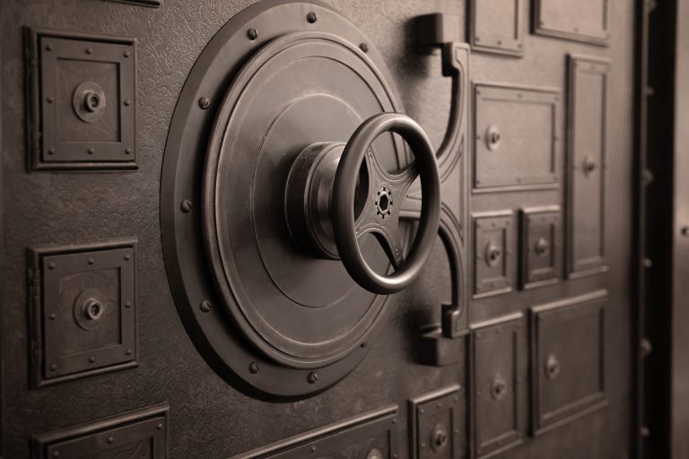 Bank,vault,,bank,safe,door,,concept,of,reliability,and,safety