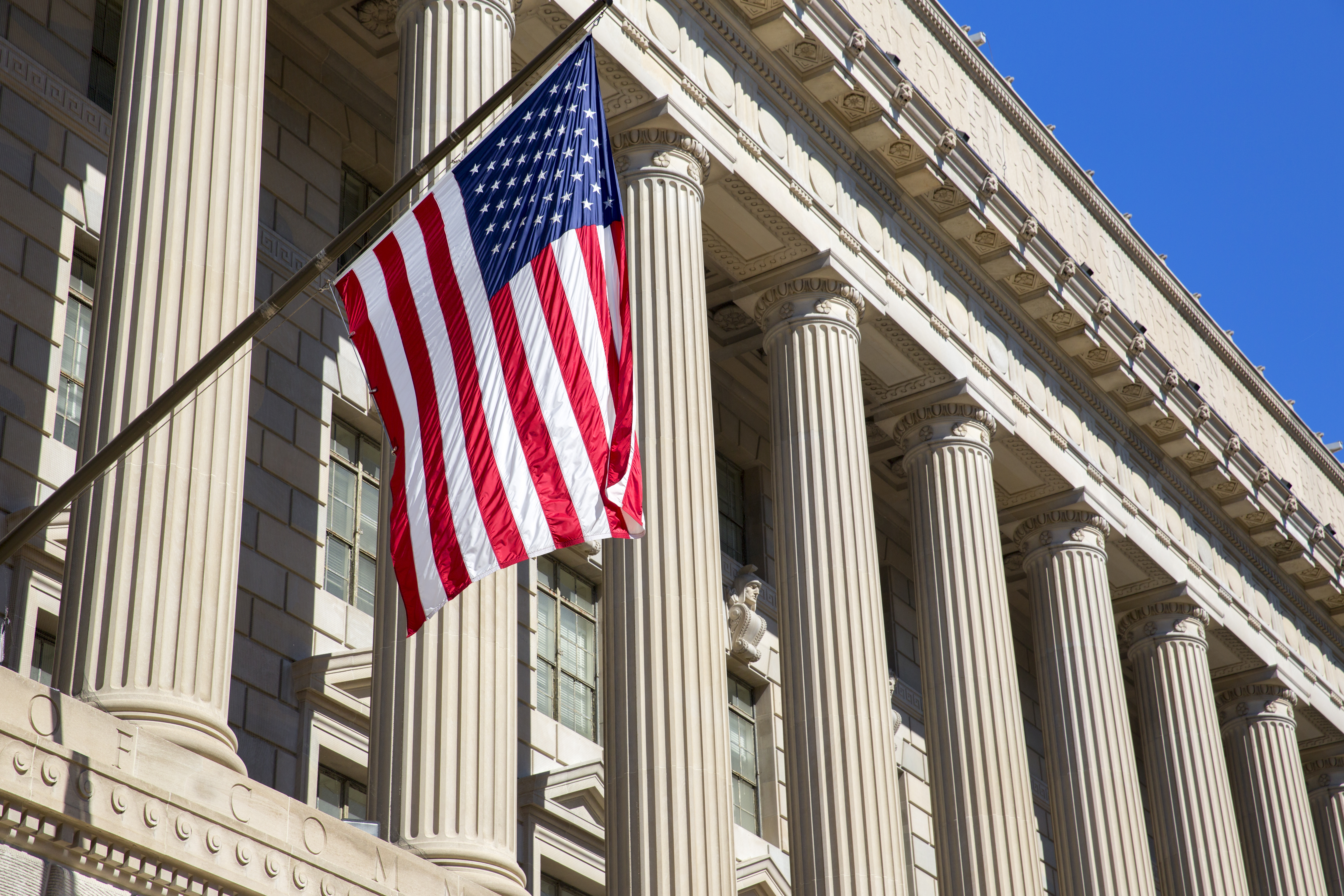 Department,of,commerce,washington,dc,,america.,american,flag,flying.