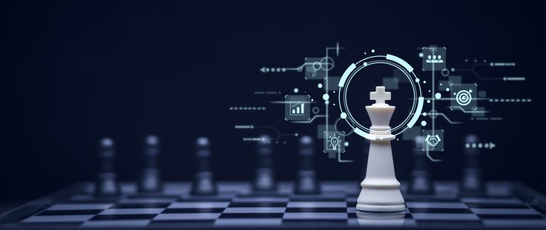 Chess,board,for,business,strategy,and,leadership,assignment,concept,of
