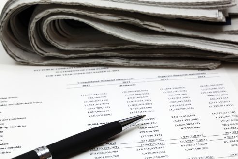 Showing business and financial